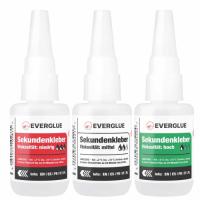 Everglue Sekundenkleber Cyanacrylat mittelviskos, extra lange lagerfähig, 20g Dosierflasche